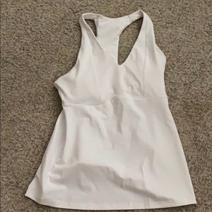 White workout tank